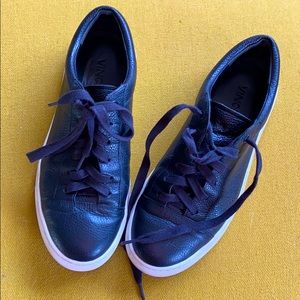 VINCE Bale Black leather sneakers